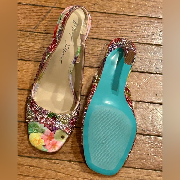 Betsey Johnson Mina Stiletto Heels With rhinestone Size 9 - Picture 5 of 8